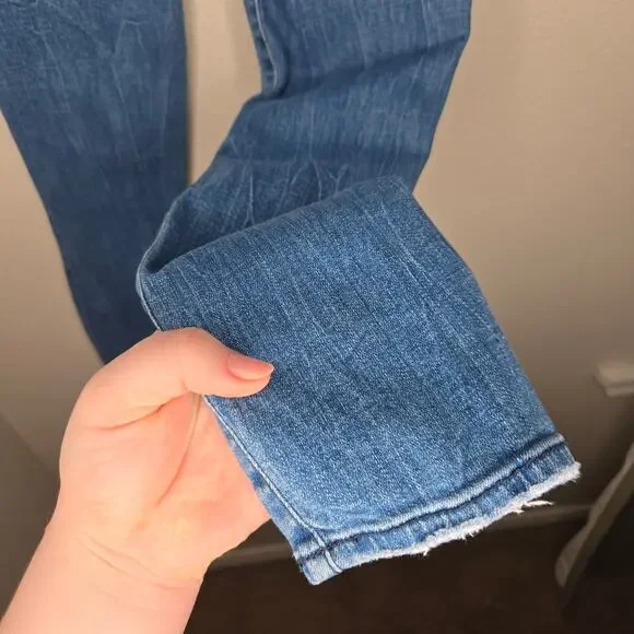 ABERCROMBIE & FITCH The Super Skinny Ankle High Rise Embroidered Size 24/00 - Picture 4 of 10